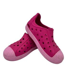 Crocs Kids Slip-On Water Shoes Girls Size 11 Pink Ventilation Holes Toe Cap